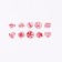 Printing color "stars", set of 10 pcs., Mix
