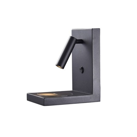 Wall lamp Mantra Zanzibar, Led, 210lm, 3000k, 170x120x200 mm, matte black color