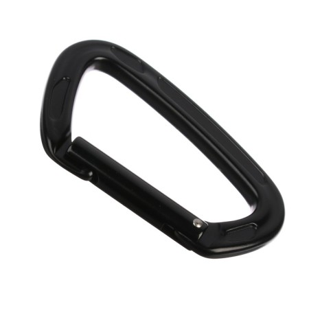 Carabiner with a latch, 10x6 cm, 22 kn, black