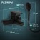 Bath mixer Zein Z3855, single -leaf, shower set, watering can 5 modes, black