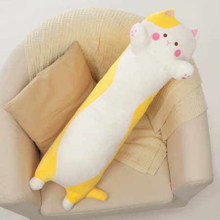 Soft toy-podushka "cat", 90 cm, yellow color-1