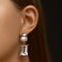 Earrings with pearls "bead" countess, white color in gold