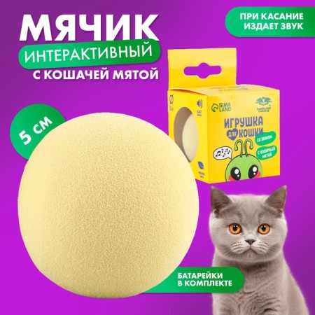 Toy for cats. The ball interactive "cricket" with mint-1