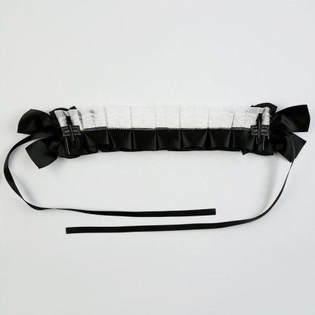 Carnival bandage "Lolita", black color with white lace-5