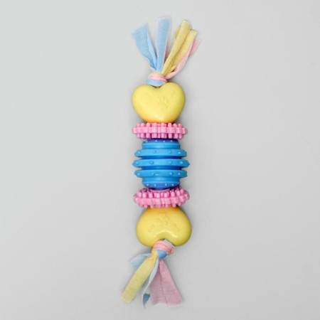 Chewing toy for dogs Premium Piggon on a rope, 5 elements, thermoplastic rubber, mix-1