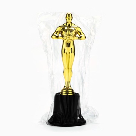 Award -male figure for application, Oscar, plastic stand black, 7 x 20 cm-5
