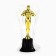 Award -male figure for application, Oscar, plastic stand black, 7 x 20 cm