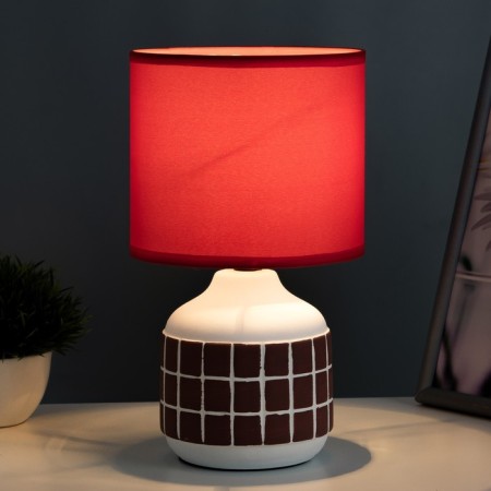 Glykeria table lamp E14 40W white-red 15x15x27 cm Risalux-1