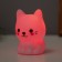 Nightlight "Cute cat" 2W LED LR44 pink 3.5x3x5.5cm