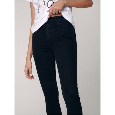 Women's jeans modeling on buttons Contte Elegant, size XS, color Washed Black