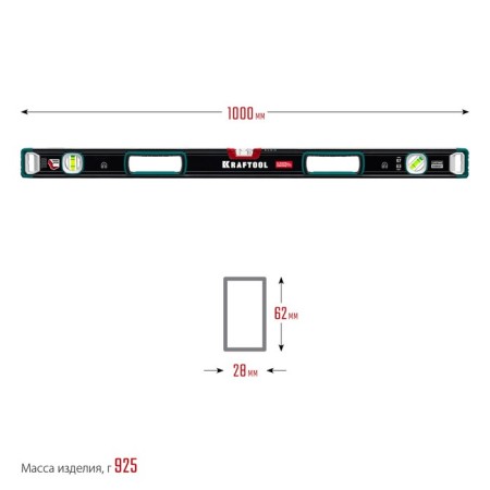 Level Kraftool A-Rate Control 34988-100, mirror eye, accuracy 0.3 mm/m, 1000 mm-12