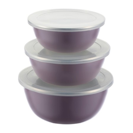 Set of bowls Regent Inox Smalto, 3 pcs, purple color