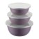 Set of bowls Regent Inox Smalto, 3 pcs, purple color