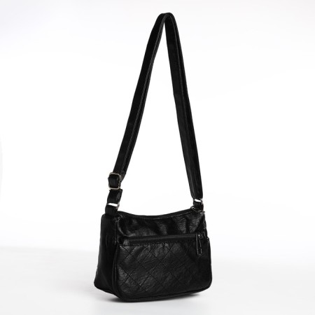 Bag Cross-Bodi with a zipper, black color-2