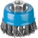 Cup brush "Bison" 35277-065_z02, twisted, steel, wicker bundles 0.8 mm, M14x65 mm