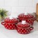 Set of pots "Monica", 3 subjects: 1.5 l, 2 l, 3 l, enameled covers, induction