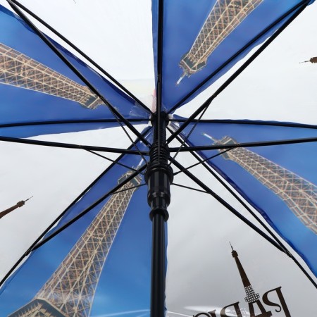 Umbrella - semi -automatic cane "Paris", 8 spokes, r = 41 cm, MIX drawing-10
