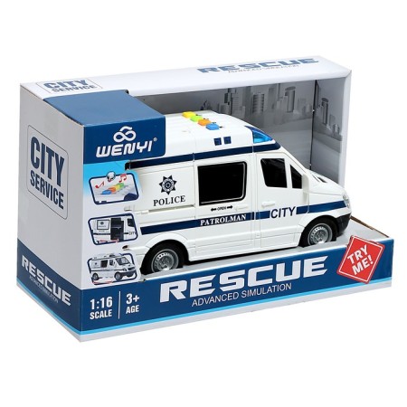 Police minibus, 1:16, light, sound, inertia-5
