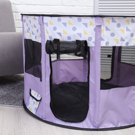 An animal aviary, a tent with a pattern, round, 90 x 55 cm, purple-8