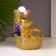 The desktop fountain from the network, the backlight "Gold leaves and ingots" gold 21x15x12 cm