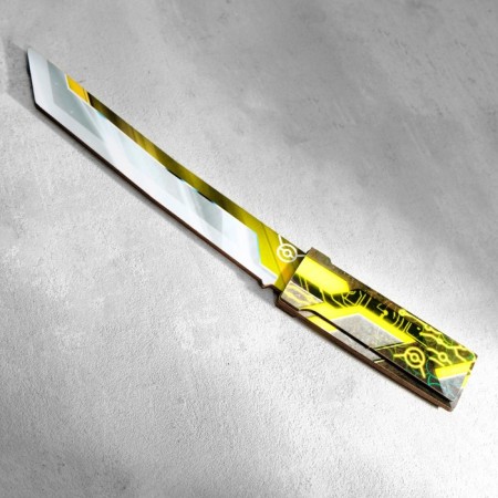Wooden souvenir "Tanto knife", in a scabbard, yellow-1
