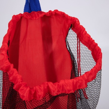 Baby backpack for a boy, 47x24 cm, mesh, for sandbox, red color-4