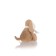 Soft toy Gulliver dog with a bow, beige color, 30 cm