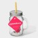 Bank glass share "Happiness", 450 ml, 10 × 7.5 × 13 cm, with a handle, a lid and a tube