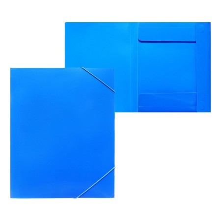 A4, 500MKM, calligrata elastic band on elastic band, root of 25 mm, up to 230 sheets, embossing "sand", blue-4