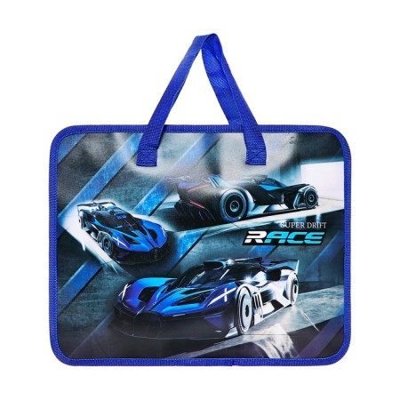 Folder with handles plastic, A4, cars-1