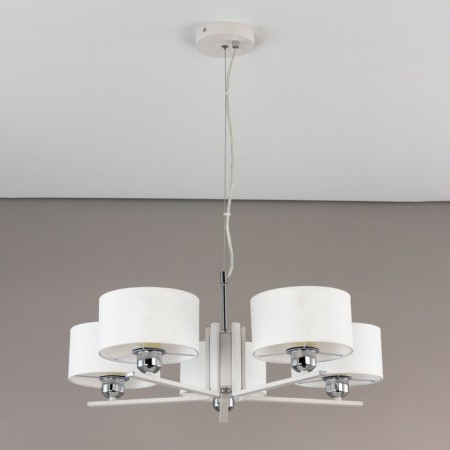Suspended chandelier Citilux "Tilda" CL469150, 64x64x30 cm, 5x75W, E27, white color-2