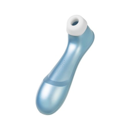 Vacuum-wave contactless stimulator of the Satiffyer Pro 2, 15 cm, silicone, silver color, blue-13