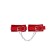 The fetters of mini Pecado BDSM, with rounded corners, genuine leather, red
