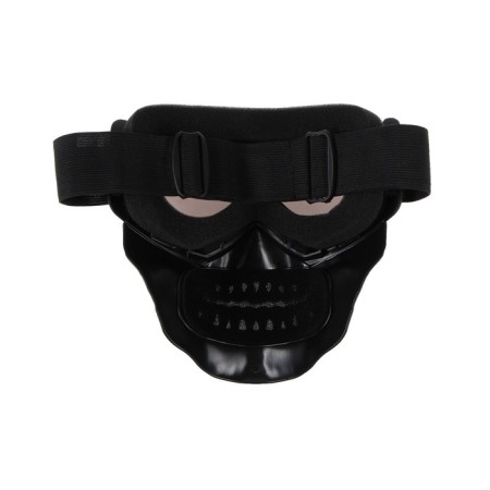 Mask glasses for motor vehicles, collapsible, chrome visor, black color-2