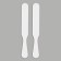 Spatulas for depilation, plastic, 2 pcs, 15 × 2 cm, white color