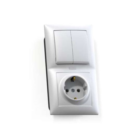 Block, joint venture, "Selena" BKVR-421 "Kuntsevo" 8217 socket, 2 keys, white color