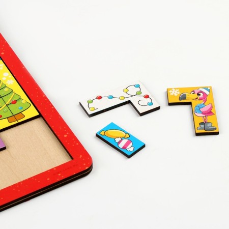 Wooden Tetris "New Year! Favorite holiday "-5