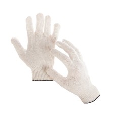 Garden gloves, x/b, knitting grade 10, 4 threads, size 9, without coating, white
