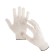 Garden gloves, x/b, knitting grade 10, 4 threads, size 9, without coating, white