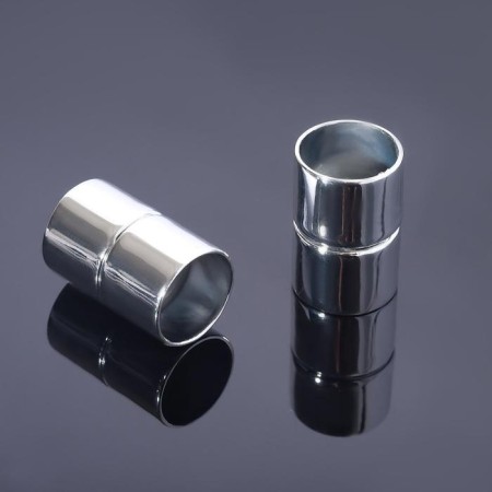 Magnetic lock castle, l = 25 mm, d (internal) = 15 mm, (set 2 pcs.), Silver color-1