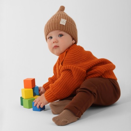 Jumper knitted baby i oranges, r.86-92, orange-1