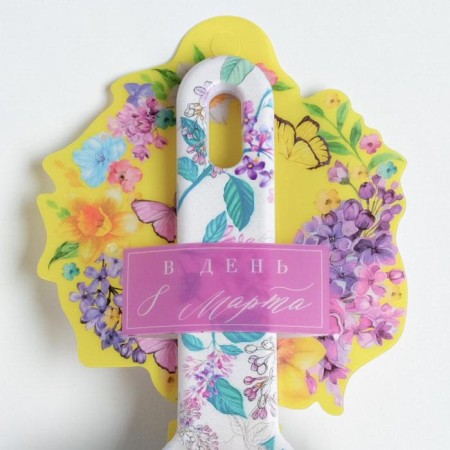 Massage comb “lilac”, wide 21.6 x 8.7 cm-3