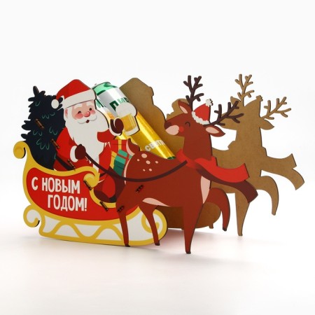 Organizer for bottles "Santa Claus in a sleigh"-1