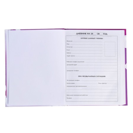 Diary for grades 1-4, "unicorn 1", solid cover 7BC, glossy lamination, 48 sheets-3