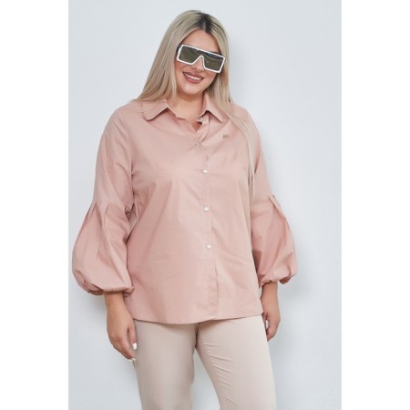Female shirt, size 54, beige color