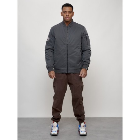 Male bomber, size 56, dark gray color-7