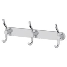 Planck with three lumberry hooks 32 cm, chrome, artwelle