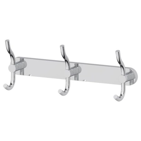 Planck with three lumberry hooks 32 cm, chrome, artwelle