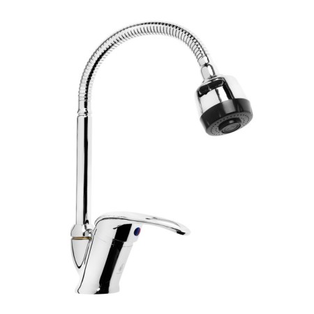 Kitchen mixer "TsS-SM" EP401149, single-leaf, on a hairpin, flexible surge, chrome