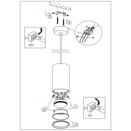 GX53 lamp, aluminum, white color+silver-5